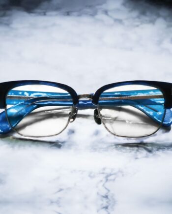 CASABLANCA SPECTACLES “CRYPT” / Clear Dark Blue x Silver / Clear Light Mirror Lens