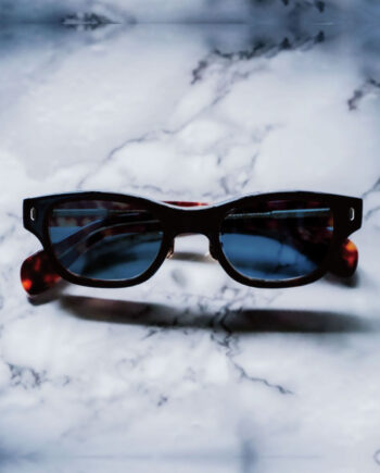 CASABLANCA SPECTACLES “ROUGH” / Dark Brown Demi / Blue Lens