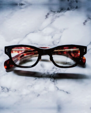 CASABLANCA SPECTACLES “ROUGH” / Dark Brown Demi / Clear Light Mirror Lens