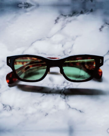 CASABLANCA SPECTACLES “ROUGH” / Dark Brown Demi / Emearld Green Lens