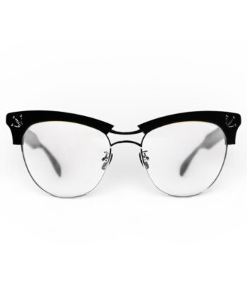 IVY / Black x Silver / Clear Lens