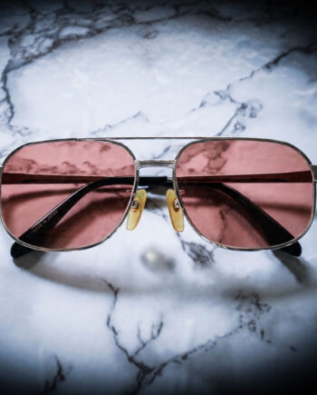 CASABLANCA SPECTACLES “BLUE BEAT” / Silver / Light Pink Lens