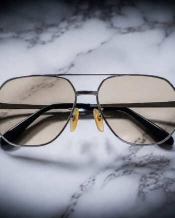 CASABLANCA SPECTACLES “TROJAN” / Silver / Light Brown Lens